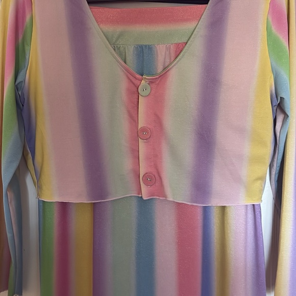 Onia Skirt Set Leah Shimmer Rainbow stripe , a hint of metallic, size M - Picture 3 of 12